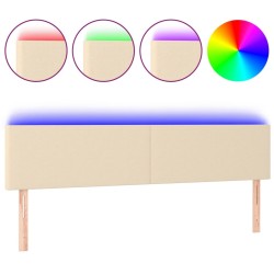 Tête de lit à LED Crème 200x5x78/88 cm Tissu 622011622011