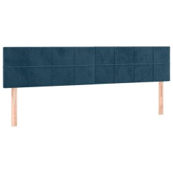 Tête de lit à LED Bleu foncé 180x5x78/88 cm Velours 622014622014
