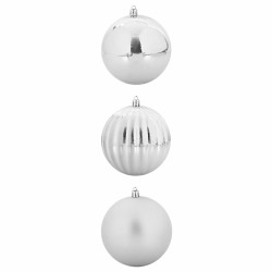 Ensemble de Boules de Noël XXL 3 pc Argent Plastique 622016622016