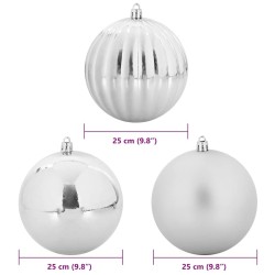 Ensemble de Boules de Noël XXL 3 pc Argent Plastique 622016622016