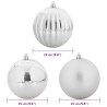 Ensemble de Boules de Noël XXL 3 pc Argent Plastique 622016622016