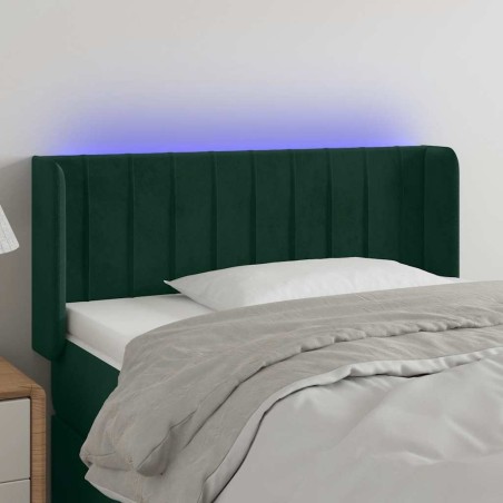 Tête de lit à LED Vert foncé 93x16x78/88 cm Velours 622018622018