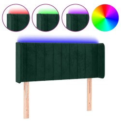 Tête de lit à LED Vert foncé 93x16x78/88 cm Velours 622018622018