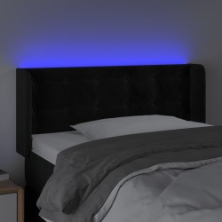 Tête de lit à LED Noir 103x16x78/88 cm Velours 622020622020