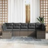 Ensemble de canapé de jardin avec coussin 7 pcs Gris Poly rotin 622029622029