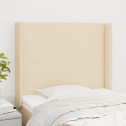 Tête de lit avec oreilles Crème 103x16x118/128 cm Tissu 622031622031