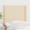 Tête de lit avec oreilles Crème 103x16x118/128 cm Tissu 622031622031