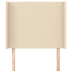 Tête de lit avec oreilles Crème 103x16x118/128 cm Tissu 622031622031