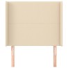 Tête de lit avec oreilles Crème 103x16x118/128 cm Tissu 622031622031