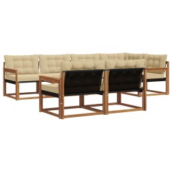 Ensemble de canapés d'extérieur 7 pcs Naturel et Beige 622034622034