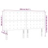 Tête de lit à LED Noir 200x5x118/128 cm Tissu 622035622035