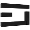 Ensemble meuble TV 7 pcs Chêne noir Bois d'ingénierie 622040622040