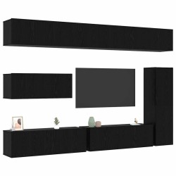 Ensemble meuble TV 7 pcs Chêne noir Bois d'ingénierie 622040622040