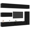 Ensemble meuble TV 7 pcs Chêne noir Bois d'ingénierie 622040622040