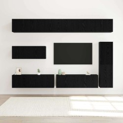 Ensemble meuble TV 7 pcs Chêne noir Bois d'ingénierie 622040622040