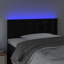 Tête de lit à LED Noir 100x5x78/88 cm Velours 622043622043