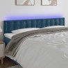 Tête de lit à LED Bleu foncé 200x5x78/88 cm Velours 622045622045