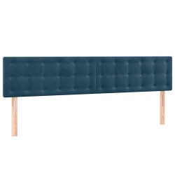 Tête de lit à LED Bleu foncé 200x5x78/88 cm Velours 622045622045