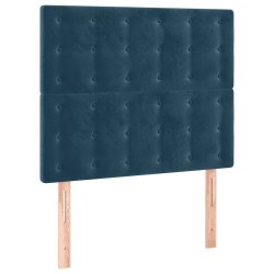 Tête de lit à LED Bleu foncé 100x5x118/128 cm Velours 622047622047