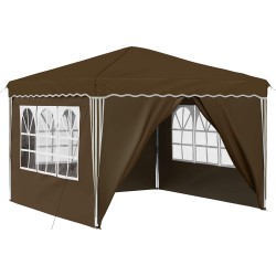 Tente de fête pop-up 288 x 288 x 245 cm Taupe Tissu Oxford 622050622050