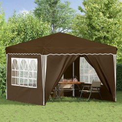 Tente de fête pop-up 288 x 288 x 245 cm Taupe Tissu Oxford 622050622050