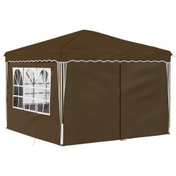 Tente de fête pop-up 288 x 288 x 245 cm Taupe Tissu Oxford 622050622050