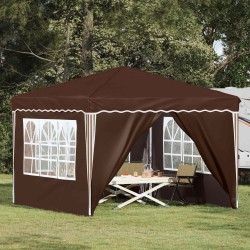 Tente de fête pop-up 288 x 288 x 245 cm Marron Tissu Oxford 622053622053