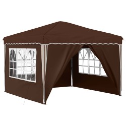 Tente de fête pop-up 288 x 288 x 245 cm Marron Tissu Oxford 622053622053
