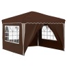 Tente de fête pop-up 288 x 288 x 245 cm Marron Tissu Oxford 622053622053