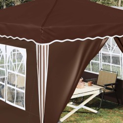 Tente de fête pop-up 288 x 288 x 245 cm Marron Tissu Oxford 622053622053