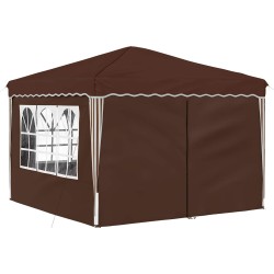 Tente de fête pop-up 288 x 288 x 245 cm Marron Tissu Oxford 622053622053