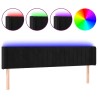 Tête de lit à LED Noir 203x16x78/88 cm Velours 622055622055