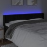 Tête de lit à LED Noir 203x16x78/88 cm Velours 622055622055