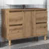 Armoire d'évier chêne artisanal 80x33x60 cm bois d'ingénierie 622058622058