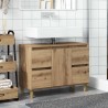 Armoire d'évier chêne artisanal 80x33x60 cm bois d'ingénierie 622058622058