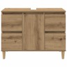 Armoire d'évier chêne artisanal 80x33x60 cm bois d'ingénierie 622058622058