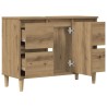 Armoire d'évier chêne artisanal 80x33x60 cm bois d'ingénierie 622058622058