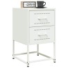 Tables de chevet 2 pcs blanc 36x39x60,5 cm acier 622060622060