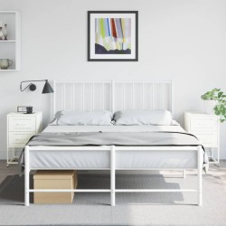 Tables de chevet 2 pcs blanc 36x39x60,5 cm acier 622060622060