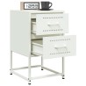 Tables de chevet 2 pcs blanc 36x39x60,5 cm acier 622060622060