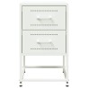 Tables de chevet 2 pcs blanc 36x39x60,5 cm acier 622060622060