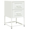 Tables de chevet 2 pcs blanc 36x39x60,5 cm acier 622060622060