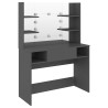 Table de maquillage avec éclairage LED 100x40x135 cm MDF Gris 622065622065
