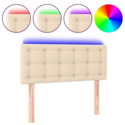 Tête de lit à LED Crème 100x5x78/88 cm Tissu 622066622066