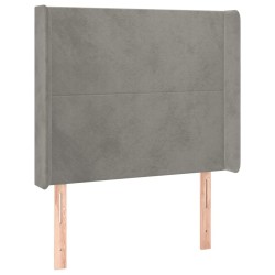 Tête de lit à LED Gris clair 103x16x118/128 cm Velours 622068622068