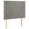 Tête de lit à LED Gris clair 103x16x118/128 cm Velours 622068622068