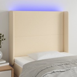 Tête de lit à LED Crème 103x16x118/128 cm Tissu 622069622069