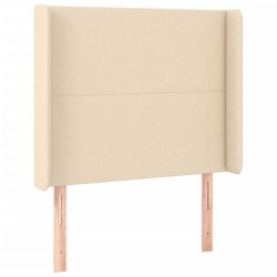 Tête de lit à LED Crème 103x16x118/128 cm Tissu 622069622069