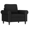 Fauteuil avec repose-pied Noir 60 cm Velours 622073622073