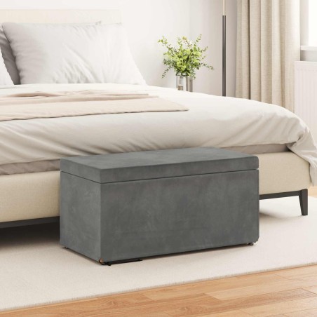 Tabouret Gris foncé 81 x 41 x 40 cm Velours et Bois Composite 622080622080